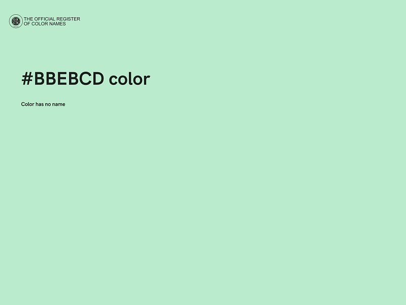 #BBEBCD color image