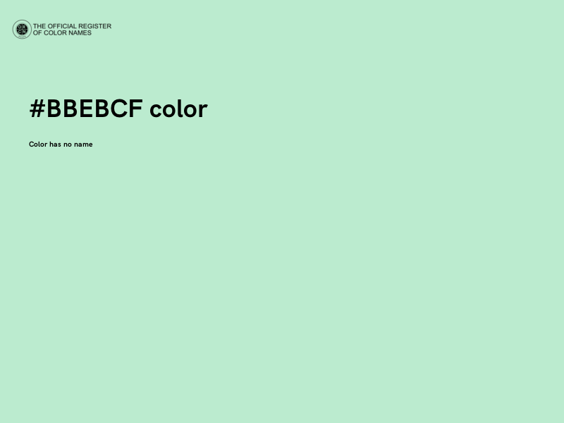 #BBEBCF color image