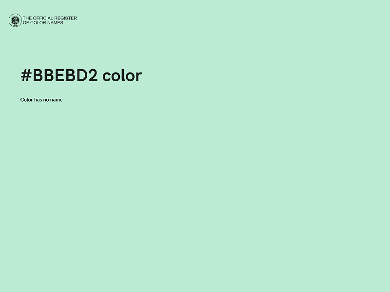 #BBEBD2 color image