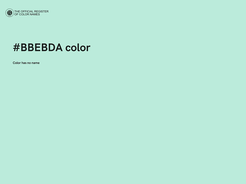 #BBEBDA color image