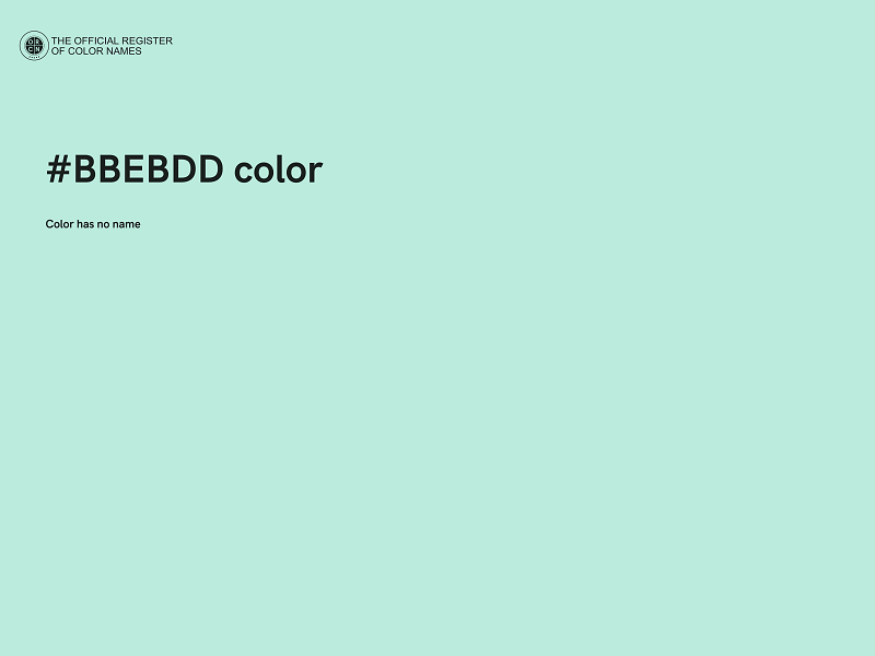 #BBEBDD color image