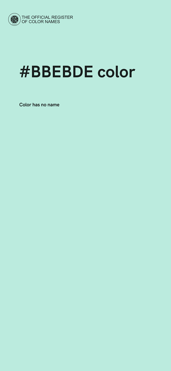 #BBEBDE color image