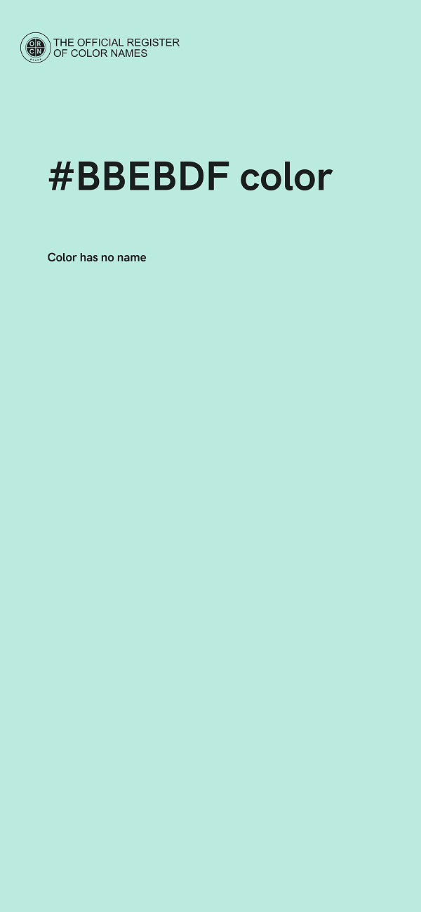 #BBEBDF color image