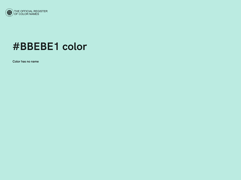 #BBEBE1 color image