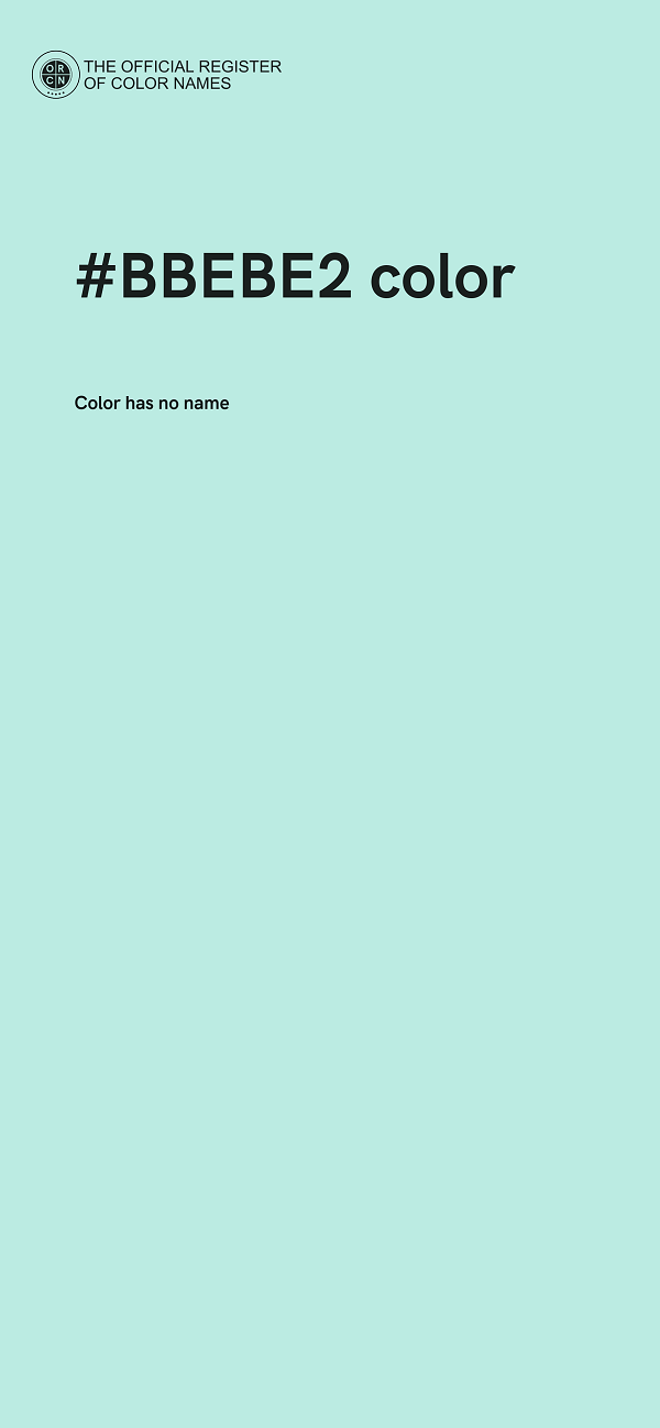 #BBEBE2 color image