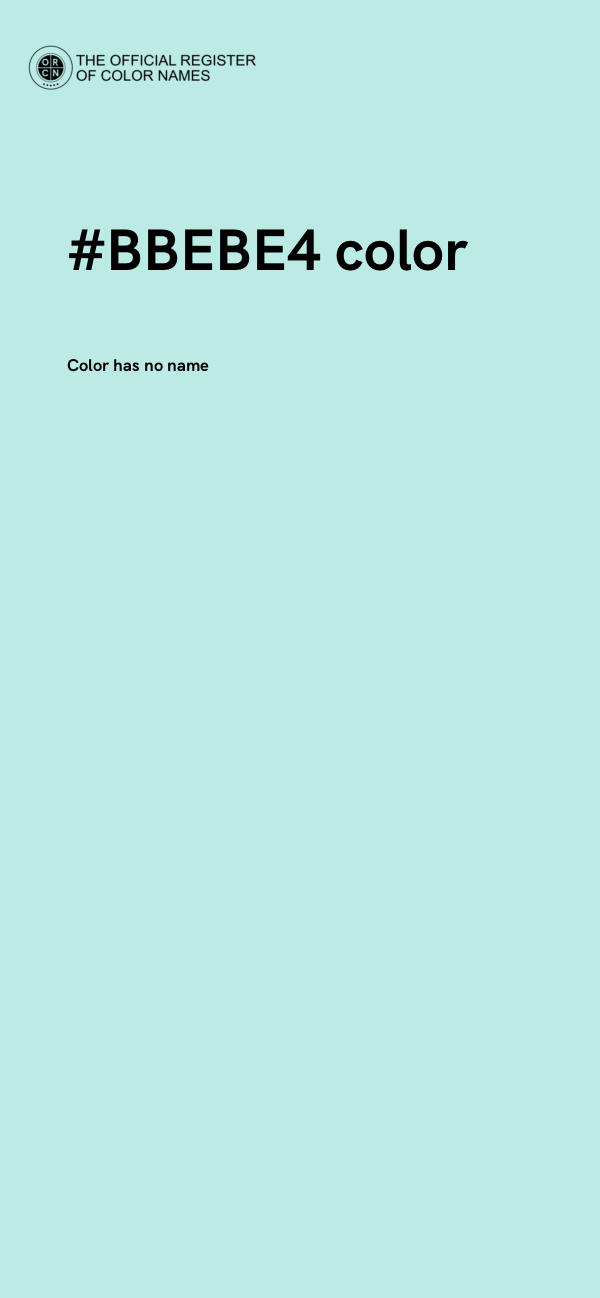 #BBEBE4 color image