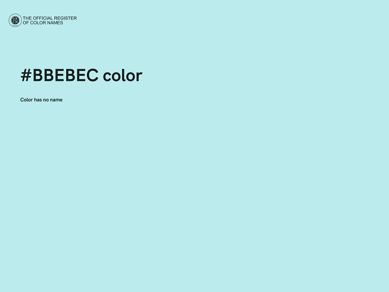 #BBEBEC color image