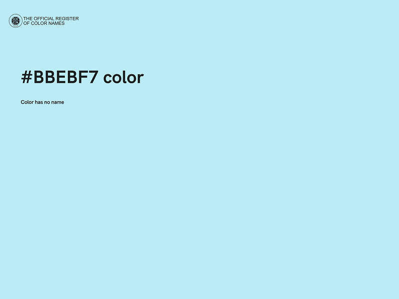 #BBEBF7 color image