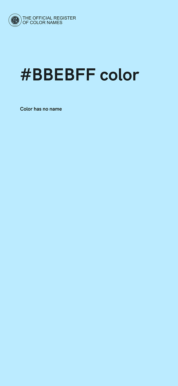#BBEBFF color image