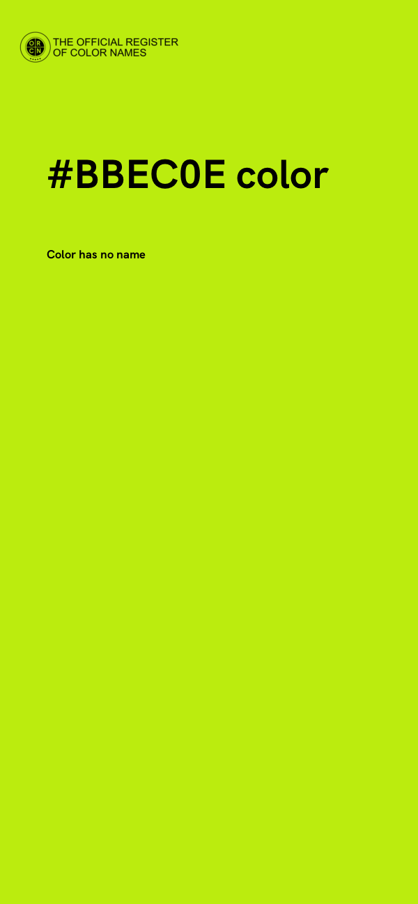 #BBEC0E color image