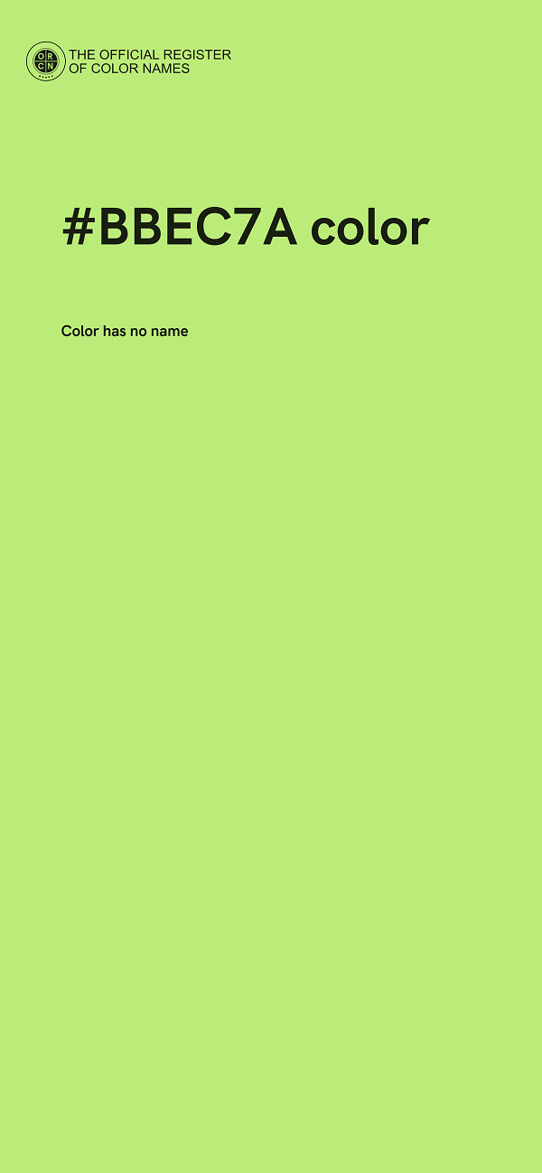 #BBEC7A color image