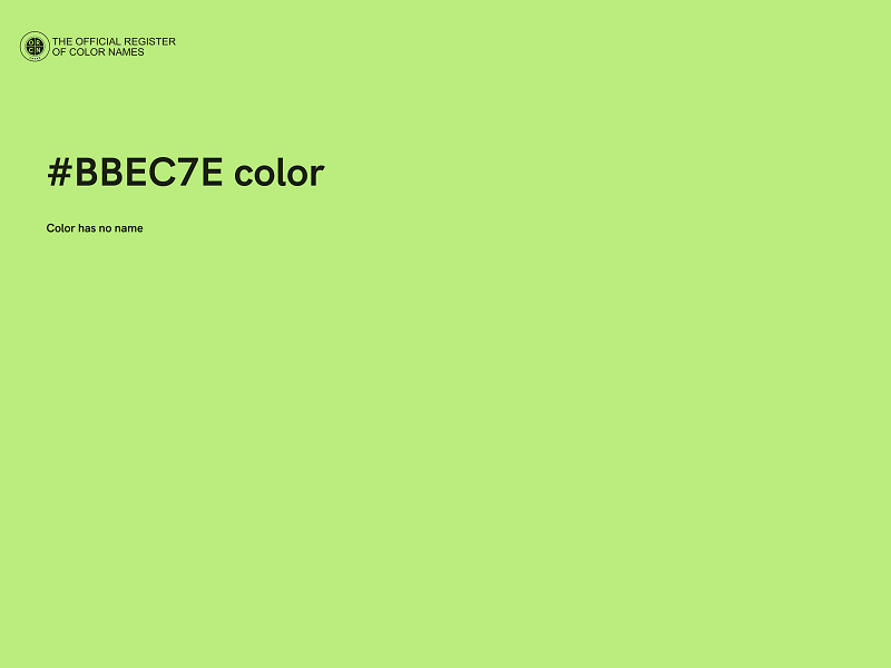 #BBEC7E color image