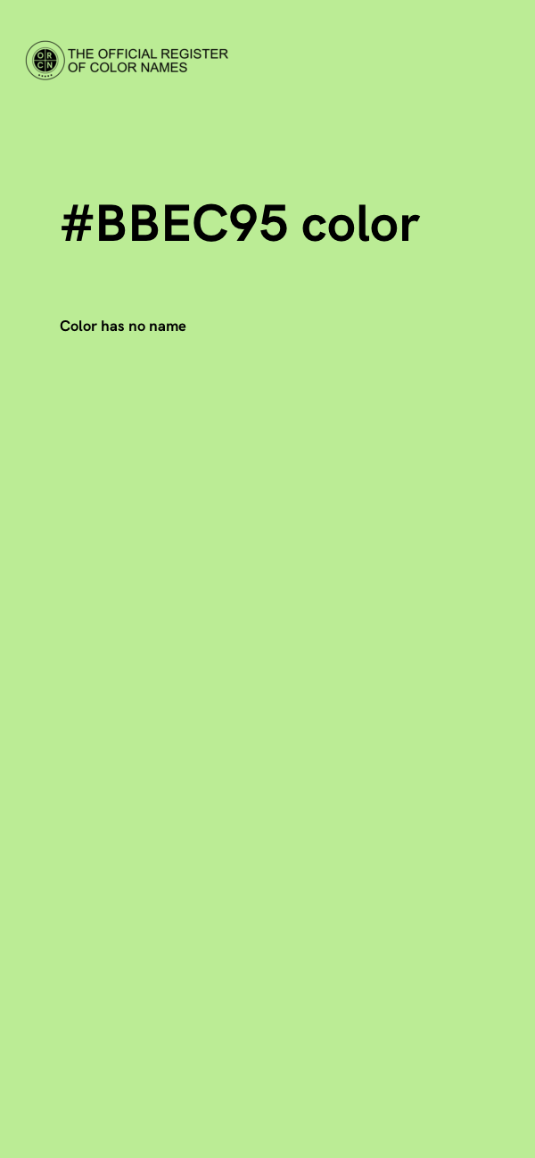 #BBEC95 color image