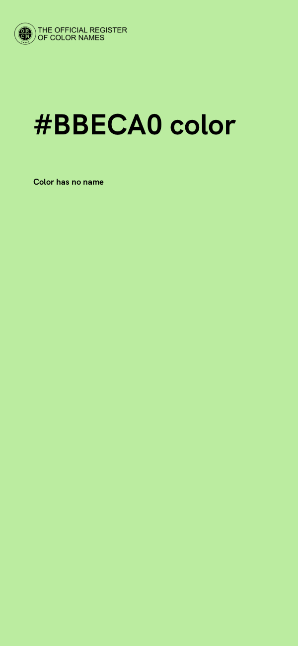#BBECA0 color image