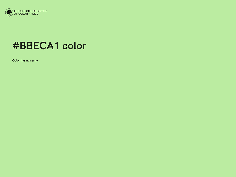 #BBECA1 color image