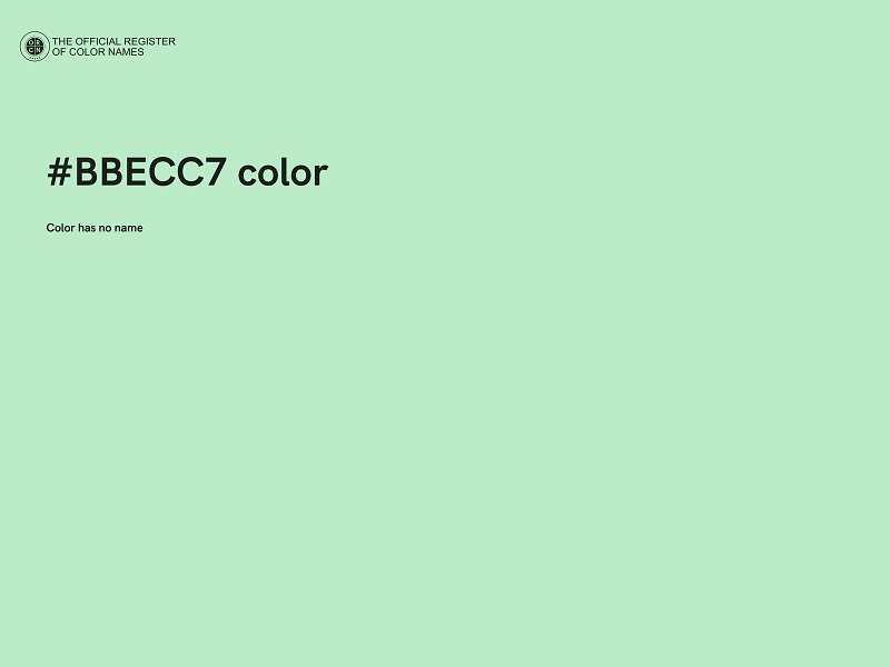 #BBECC7 color image