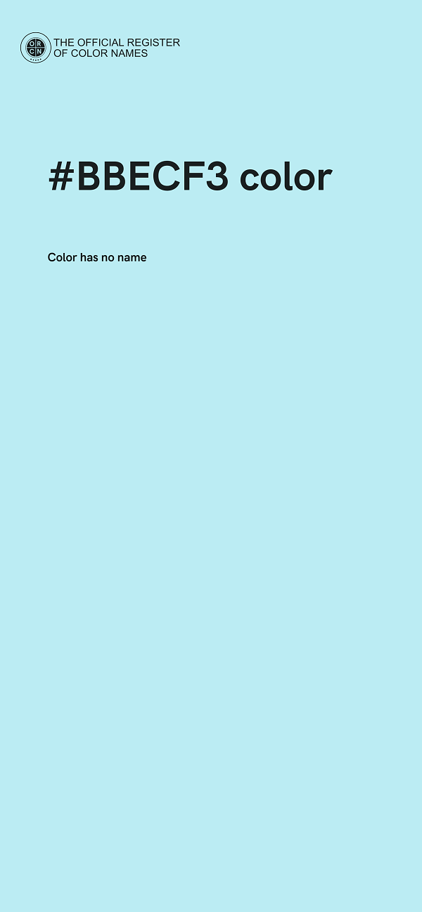 #BBECF3 color image