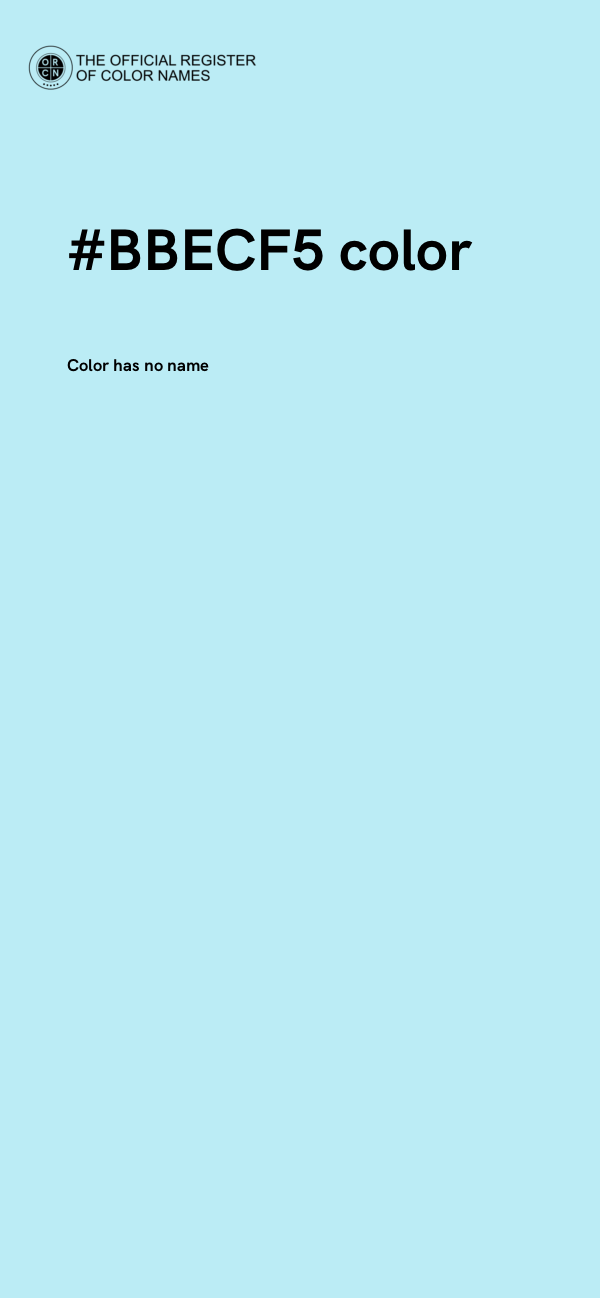 #BBECF5 color image
