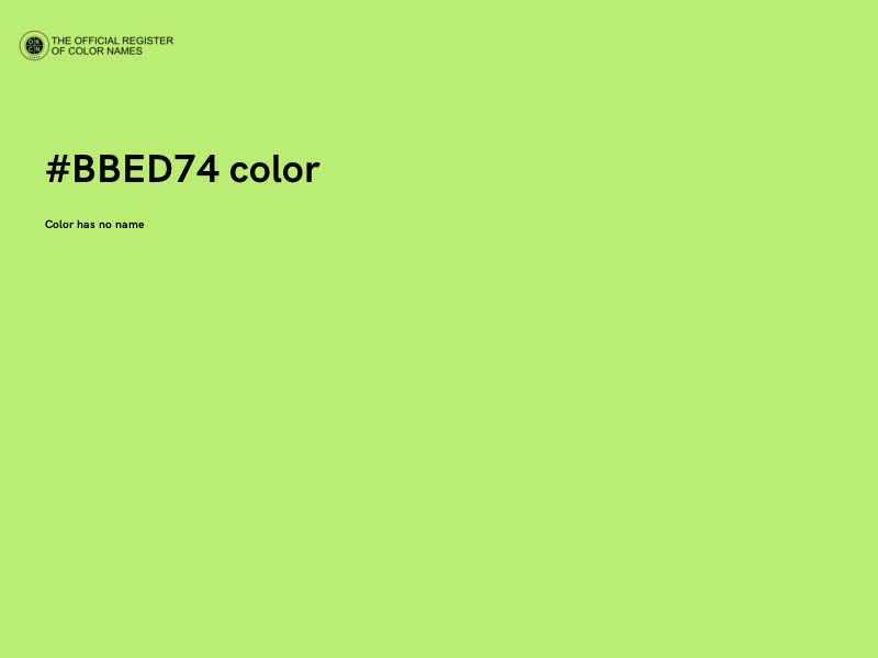 #BBED74 color image
