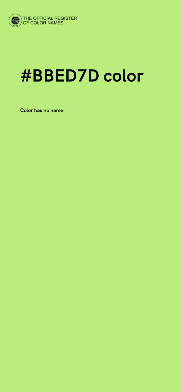 #BBED7D color image