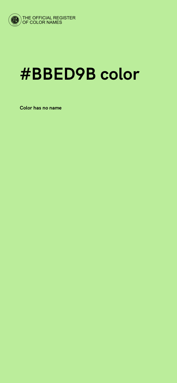 #BBED9B color image