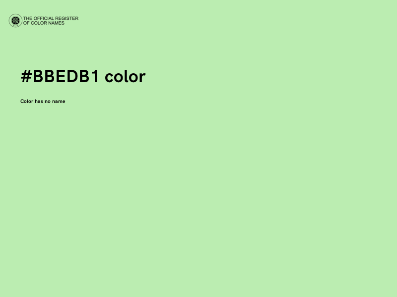 #BBEDB1 color image