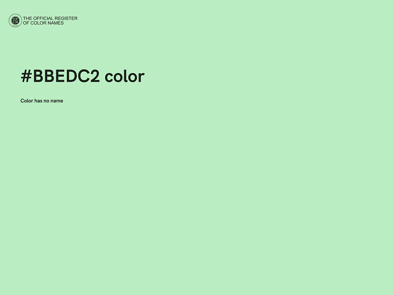 #BBEDC2 color image