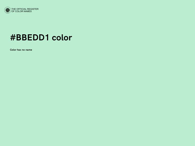 #BBEDD1 color image