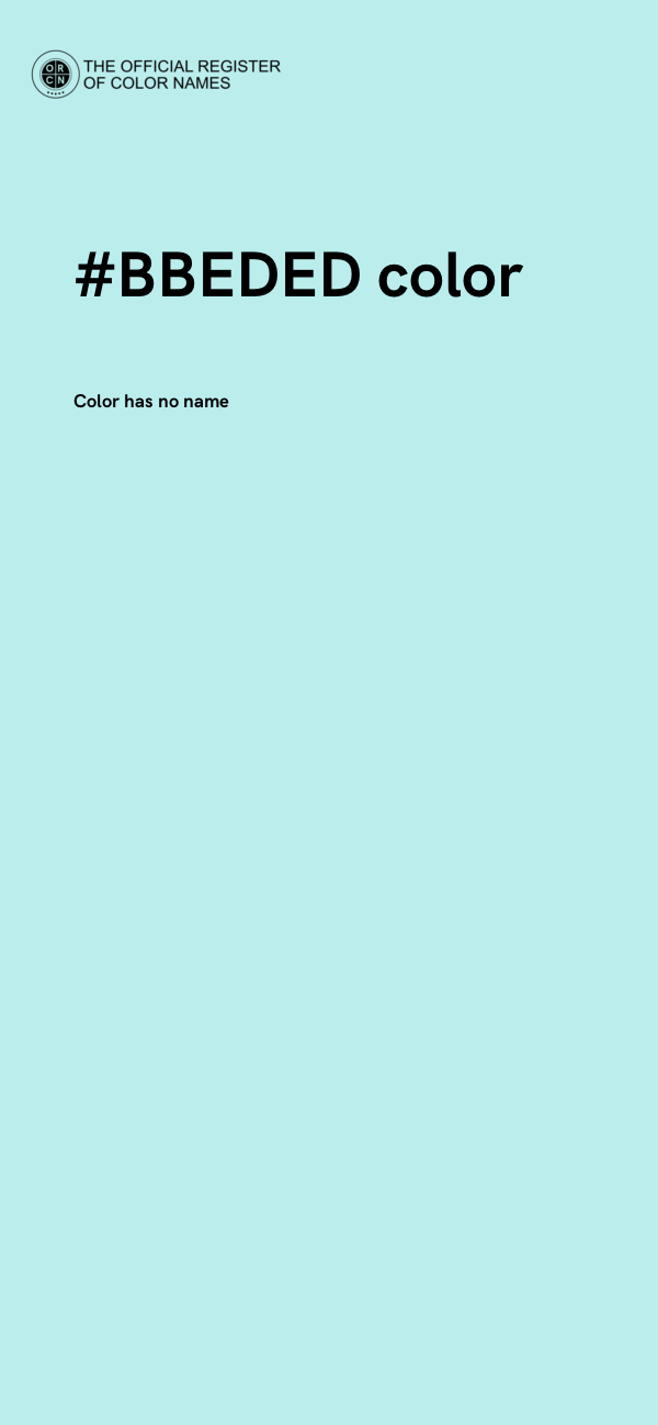 #BBEDED color image