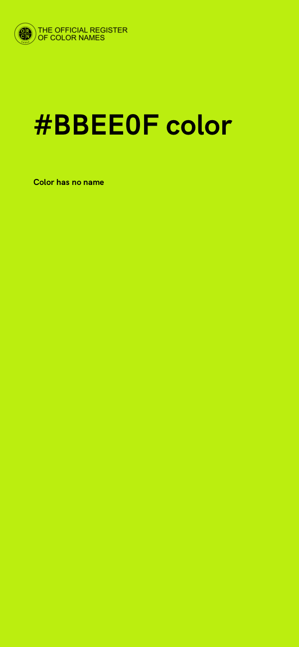 #BBEE0F color image