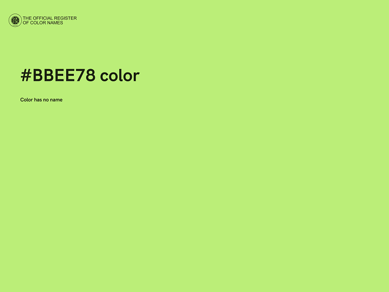 #BBEE78 color image