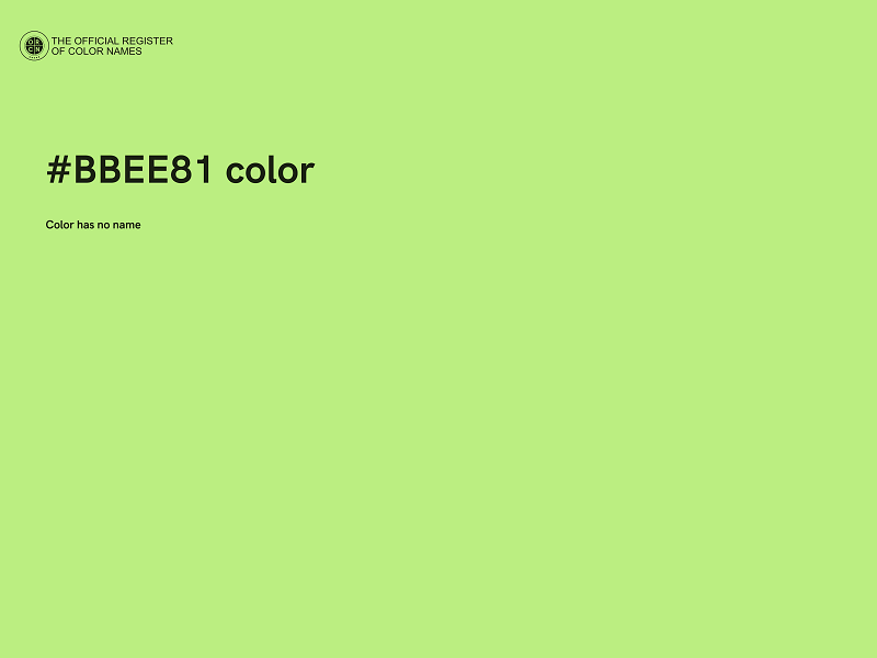 #BBEE81 color image