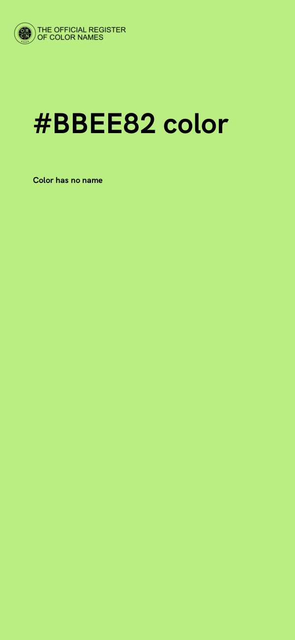 #BBEE82 color image