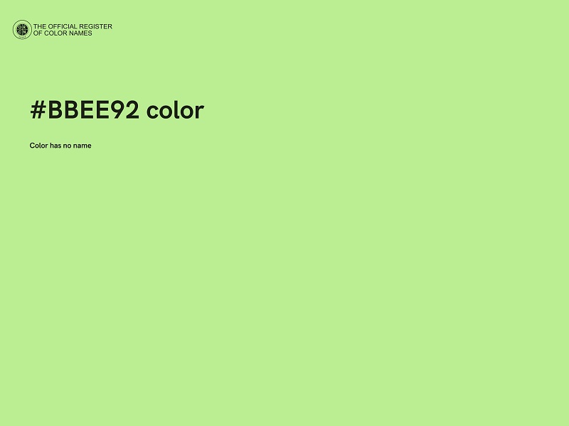 #BBEE92 color image