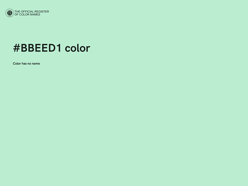 #BBEED1 color image