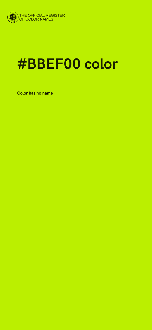 #BBEF00 color image