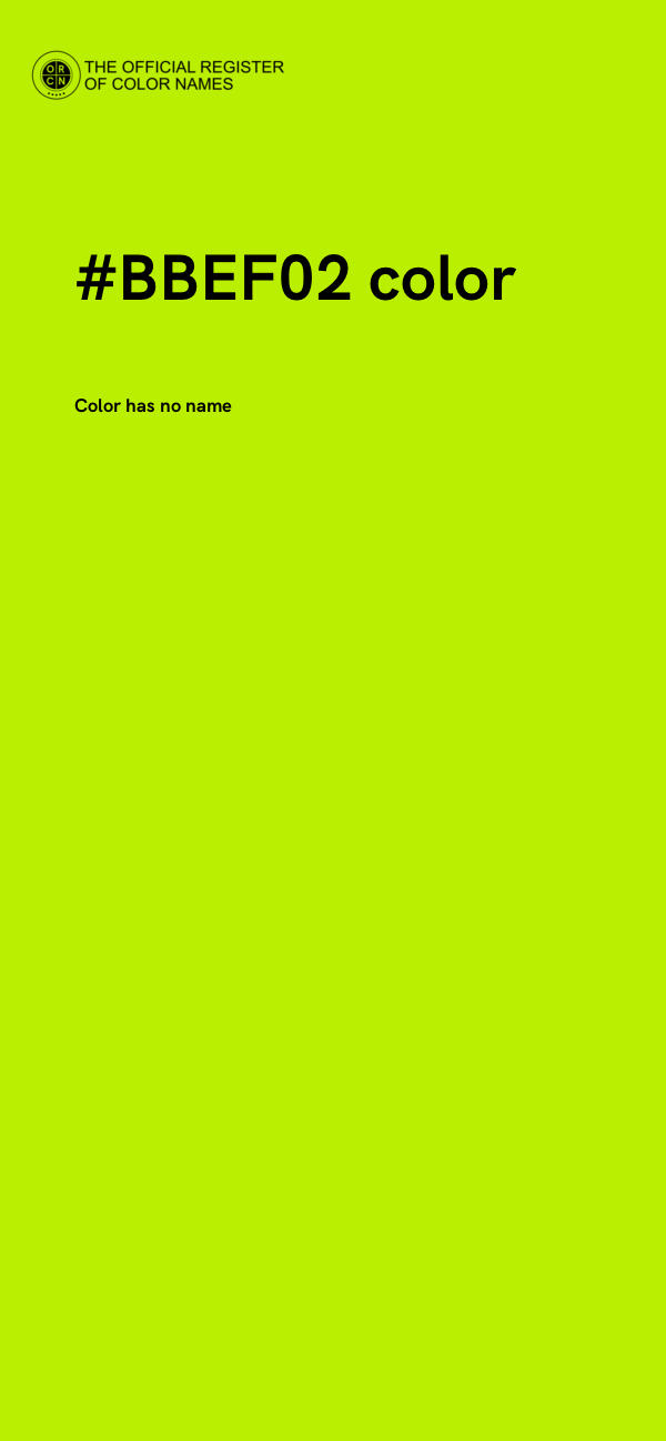 #BBEF02 color image