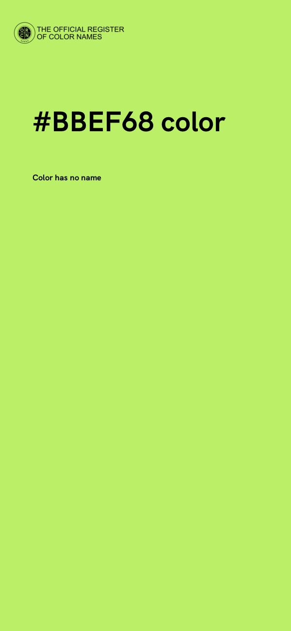 #BBEF68 color image
