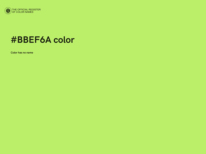 #BBEF6A color image