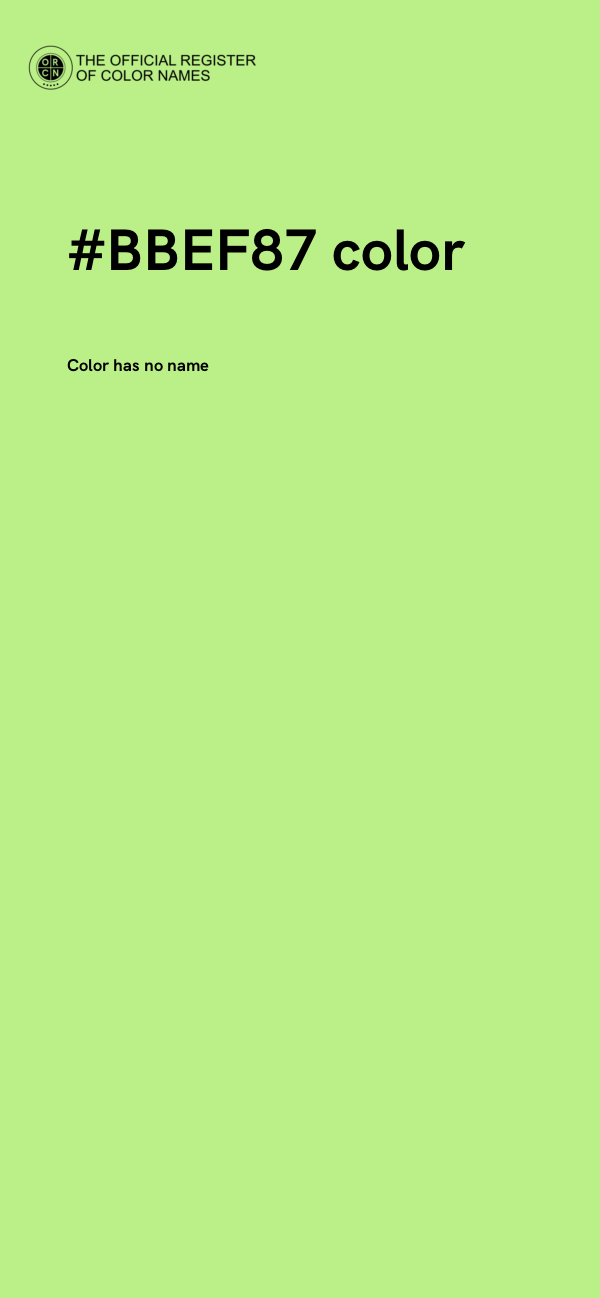 #BBEF87 color image