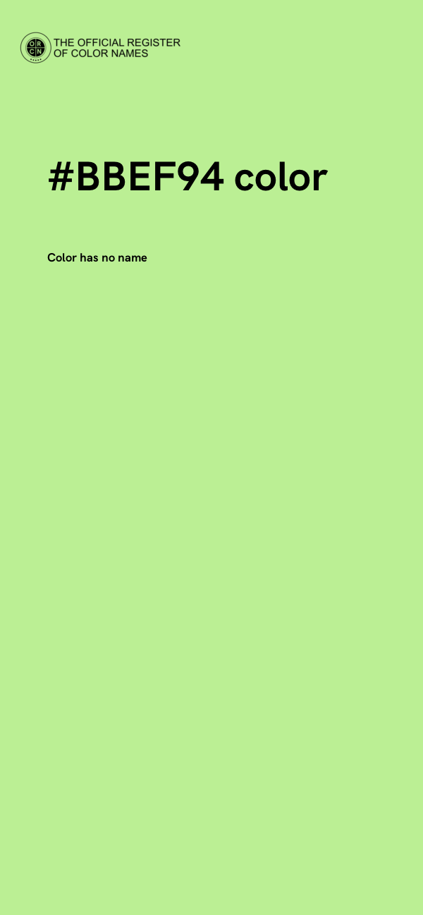 #BBEF94 color image
