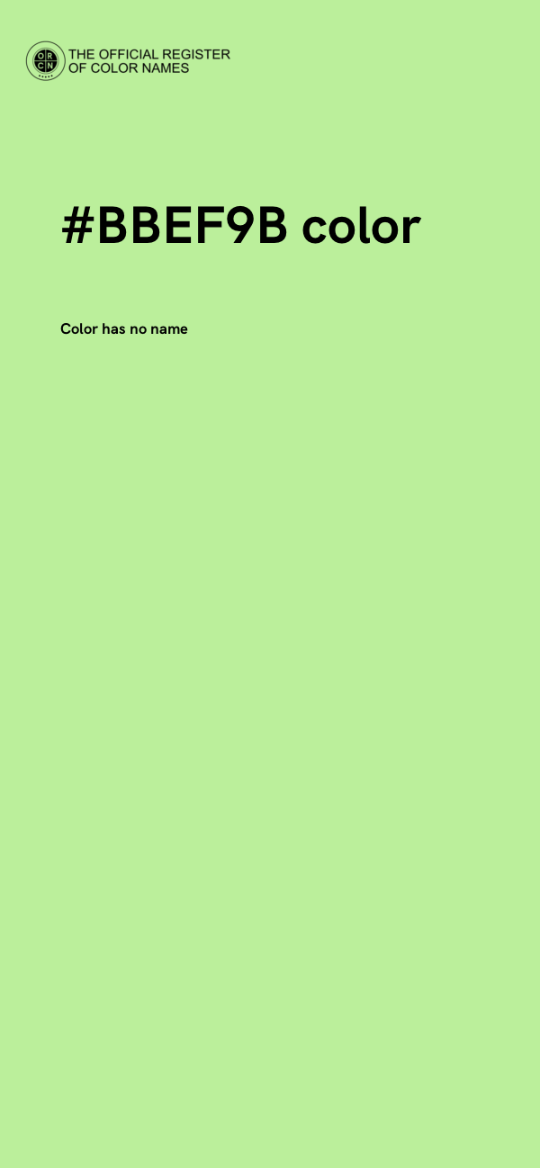 #BBEF9B color image