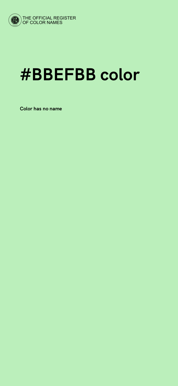 #BBEFBB color image
