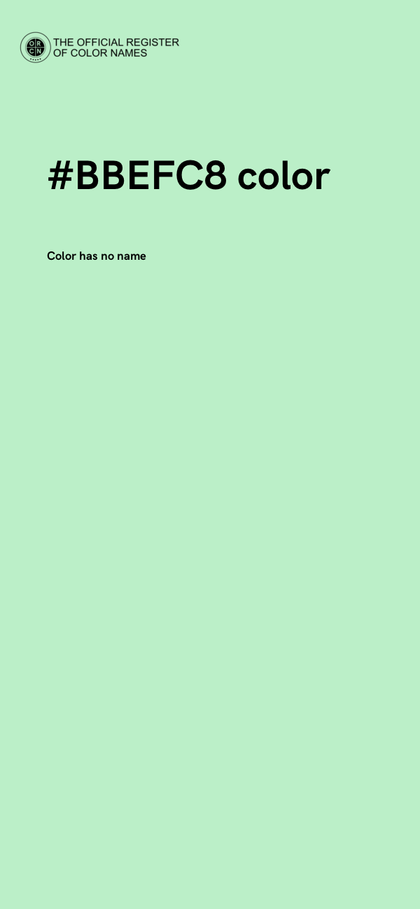 #BBEFC8 color image