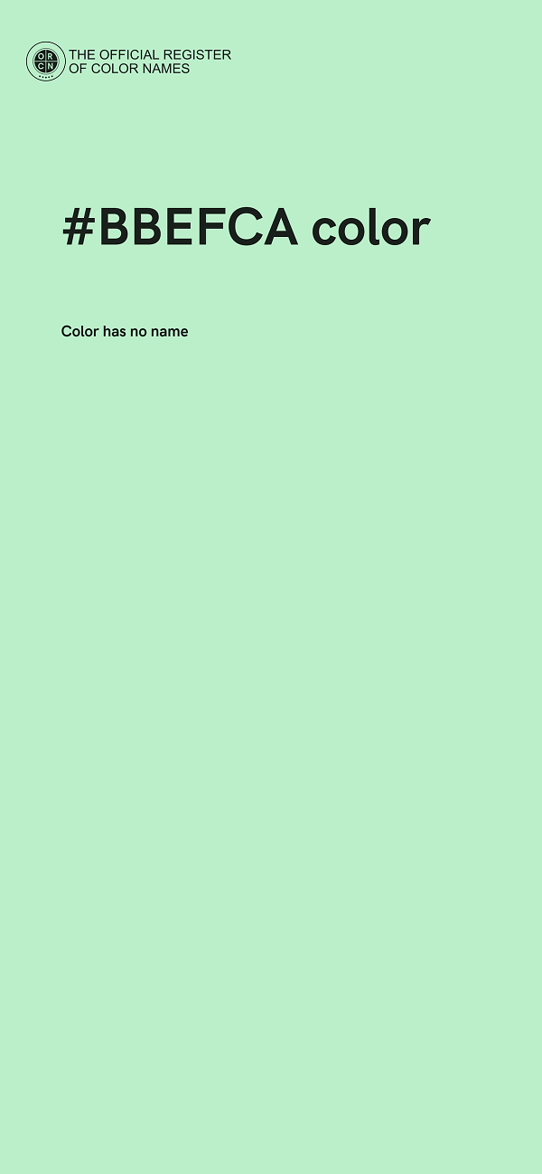 #BBEFCA color image