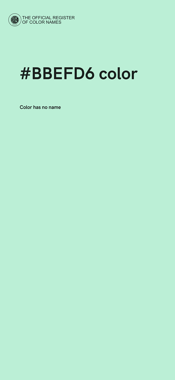 #BBEFD6 color image