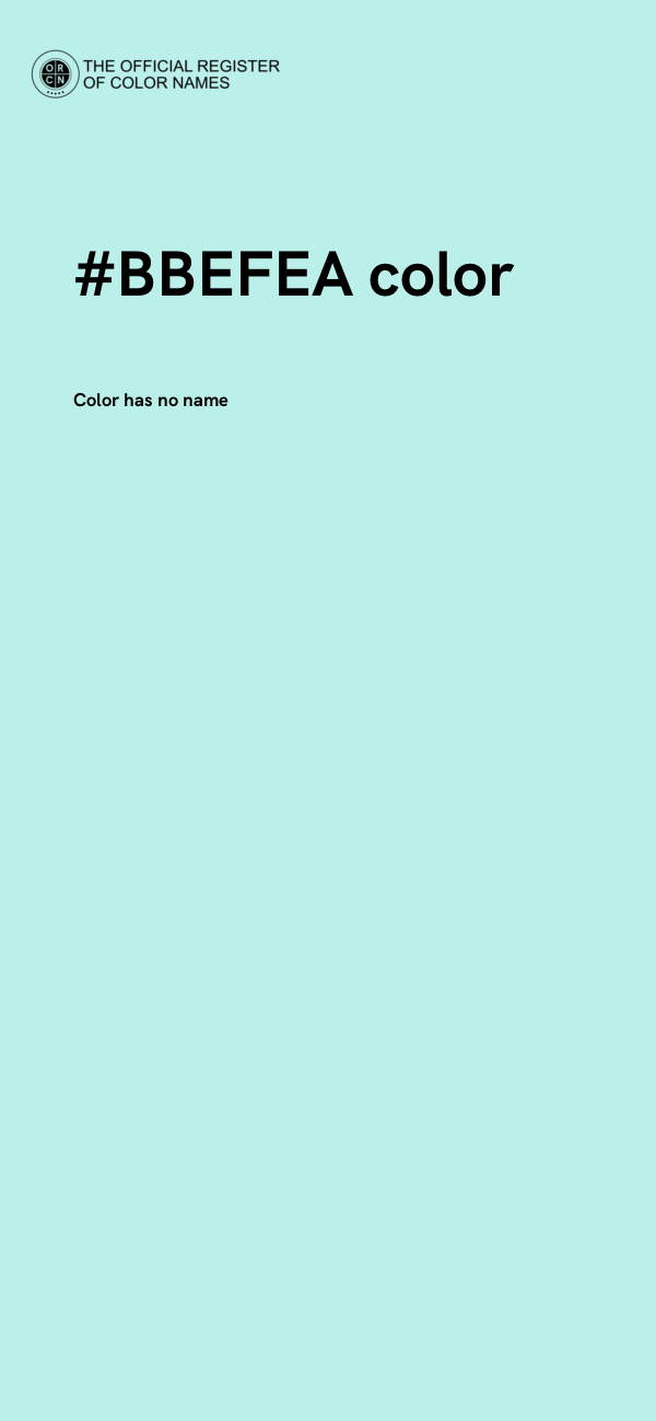 #BBEFEA color image
