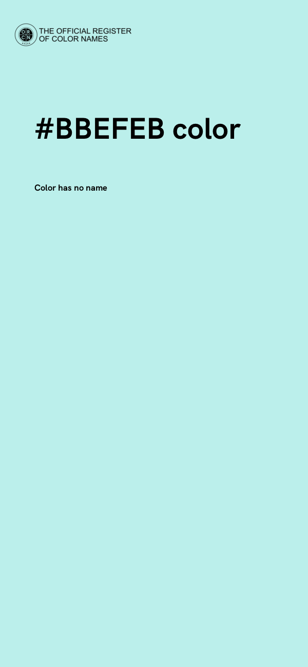 #BBEFEB color image