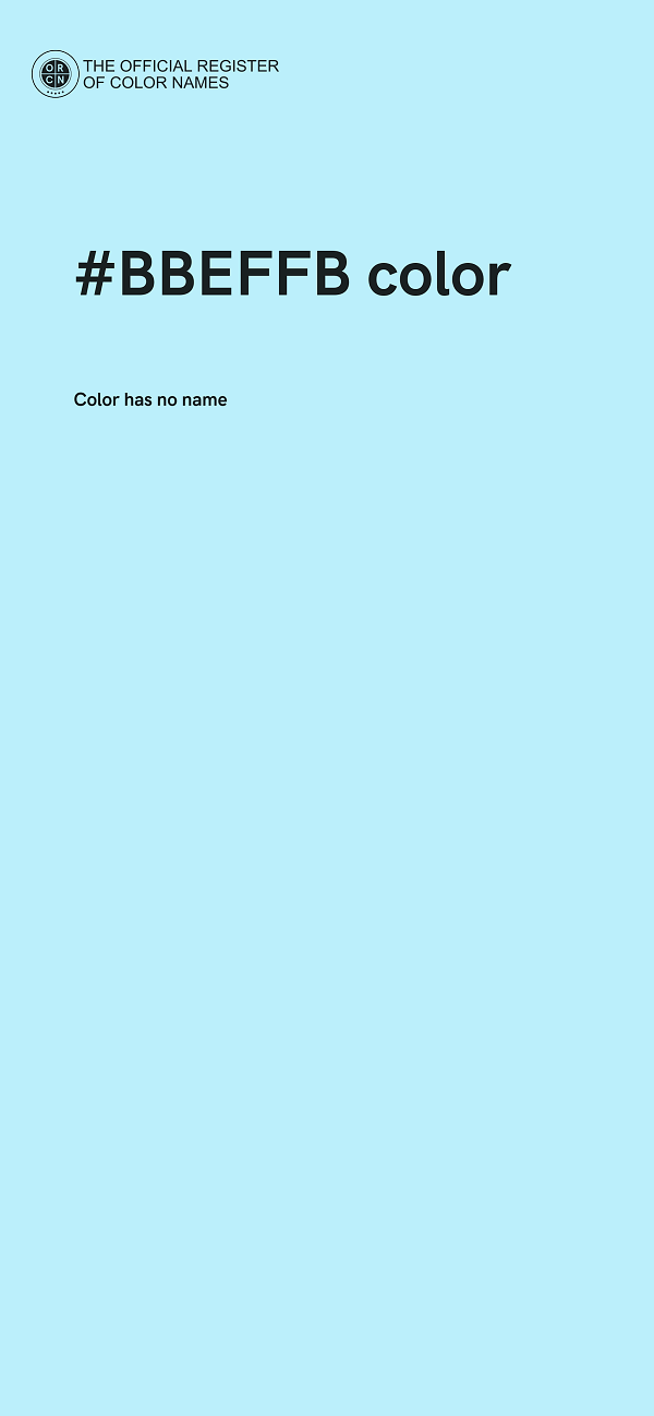 #BBEFFB color image
