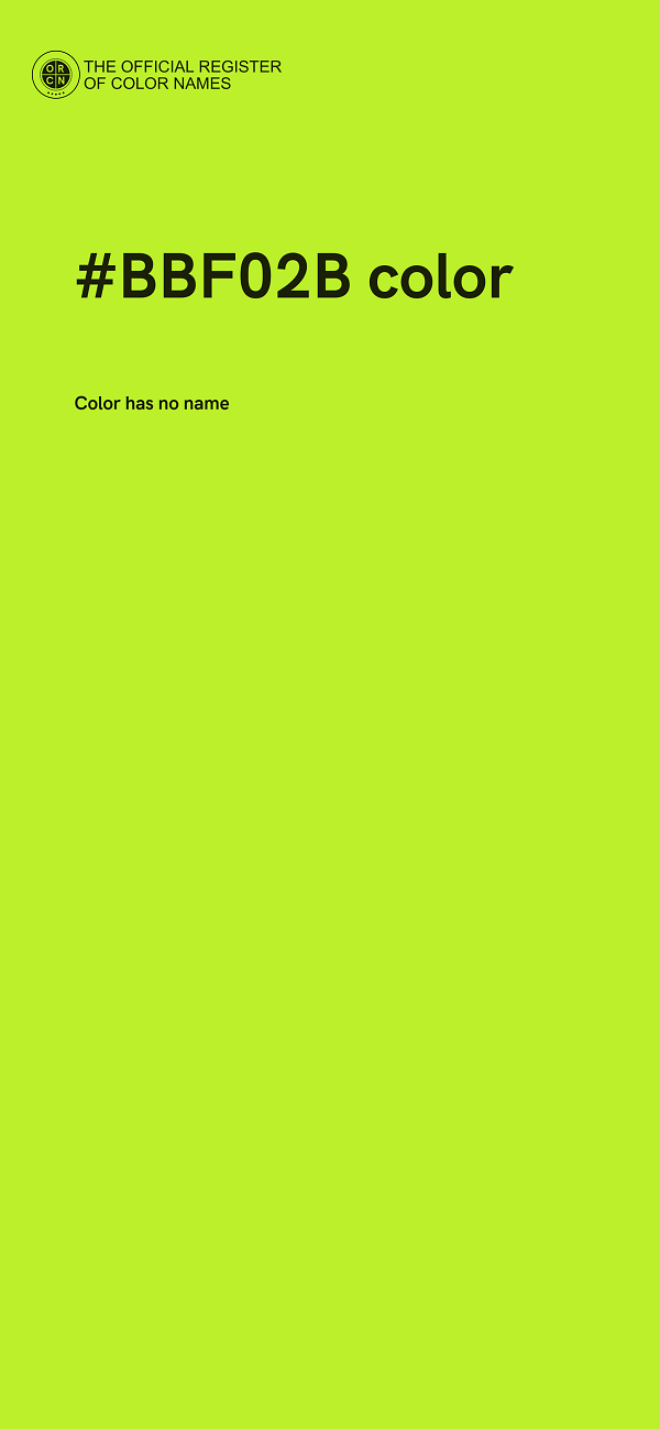 #BBF02B color image